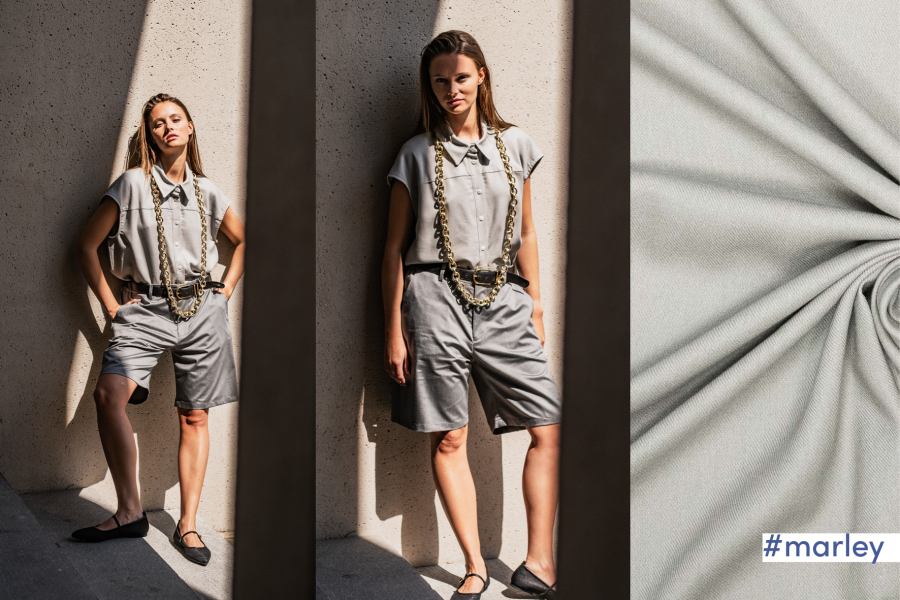 Viskose - Leinen - Uni - grey  - Fibremood 34